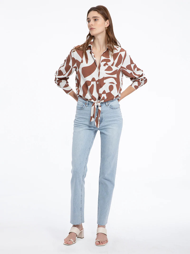 Sanctuary Clothing Girlfriend Tie Shirt Lion River