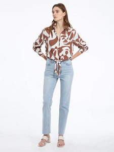 Sanctuary Clothing Girlfriend Tie Shirt Lion River