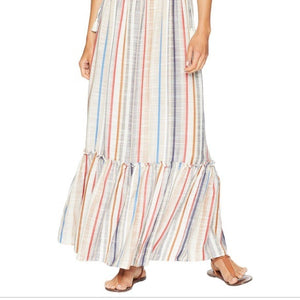 1. State Stripe Off Shoulder Stripe Maxi Dress (Gypsy Night)