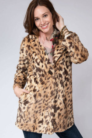 Ivy Jane Notch Collar Fur Coat