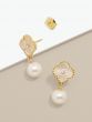 Zenzii Embellished Quatrefoil Drop Earring Jewelry
