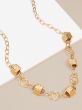 Zenzii Round Link And Book Chain Collar Necklace Jewelry